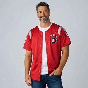 Boston Red Sox Baseball Button Jersey World Series Champions 2018 True Fan Large